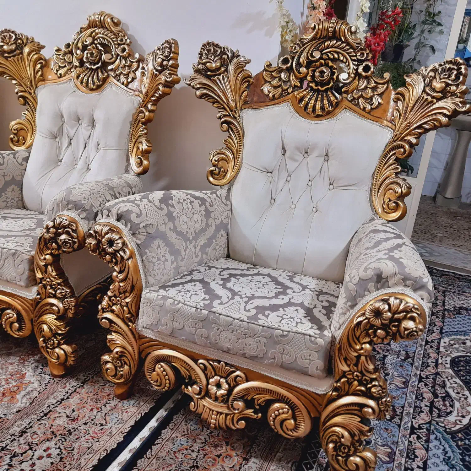 سرویس مبلمان استیل سلطنتی|مبلمان خانگی و میز عسلی|بروجرد, |دیوار