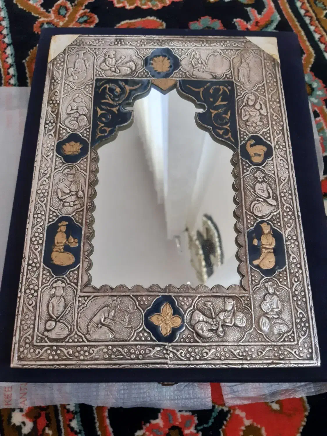 آینه نقره صفوی|جواهرات|کرمانشاه, |دیوار