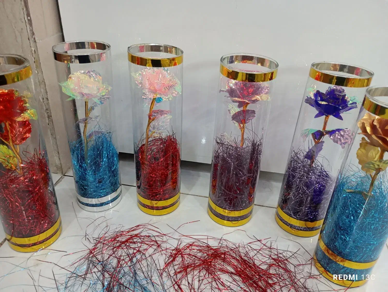 گل استوانه ای روز مادر|گل مصنوعی|بهارستان, |دیوار