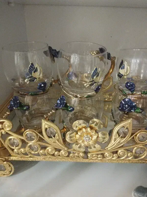 لیوان لوکس نگین کاری شده|ظروف سرو و پذیرایی|تهران, شهرک طالقانی|دیوار