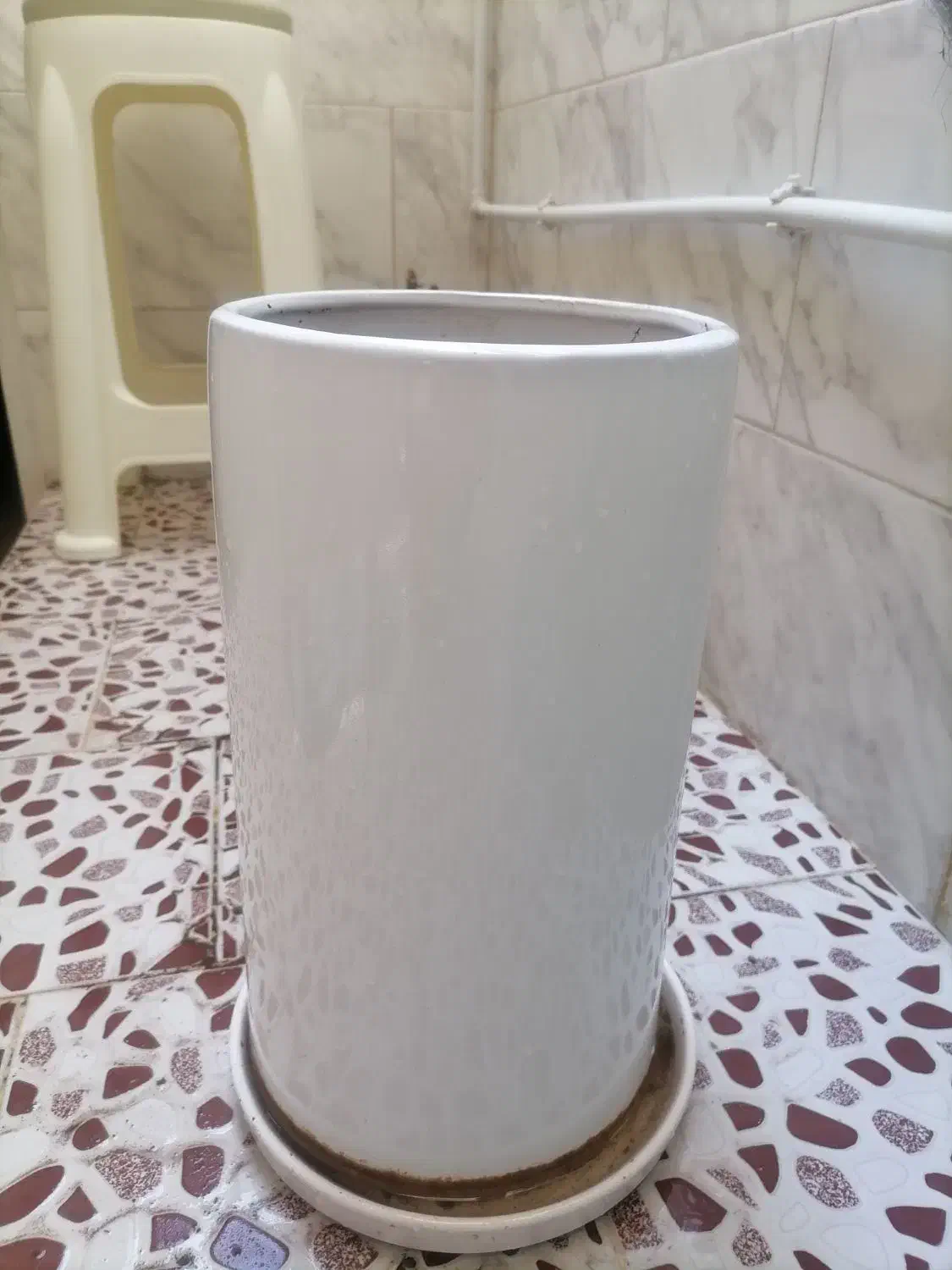 گلدان بزرگ استوانه ای|گل و گیاه طبیعی|یزد, |دیوار