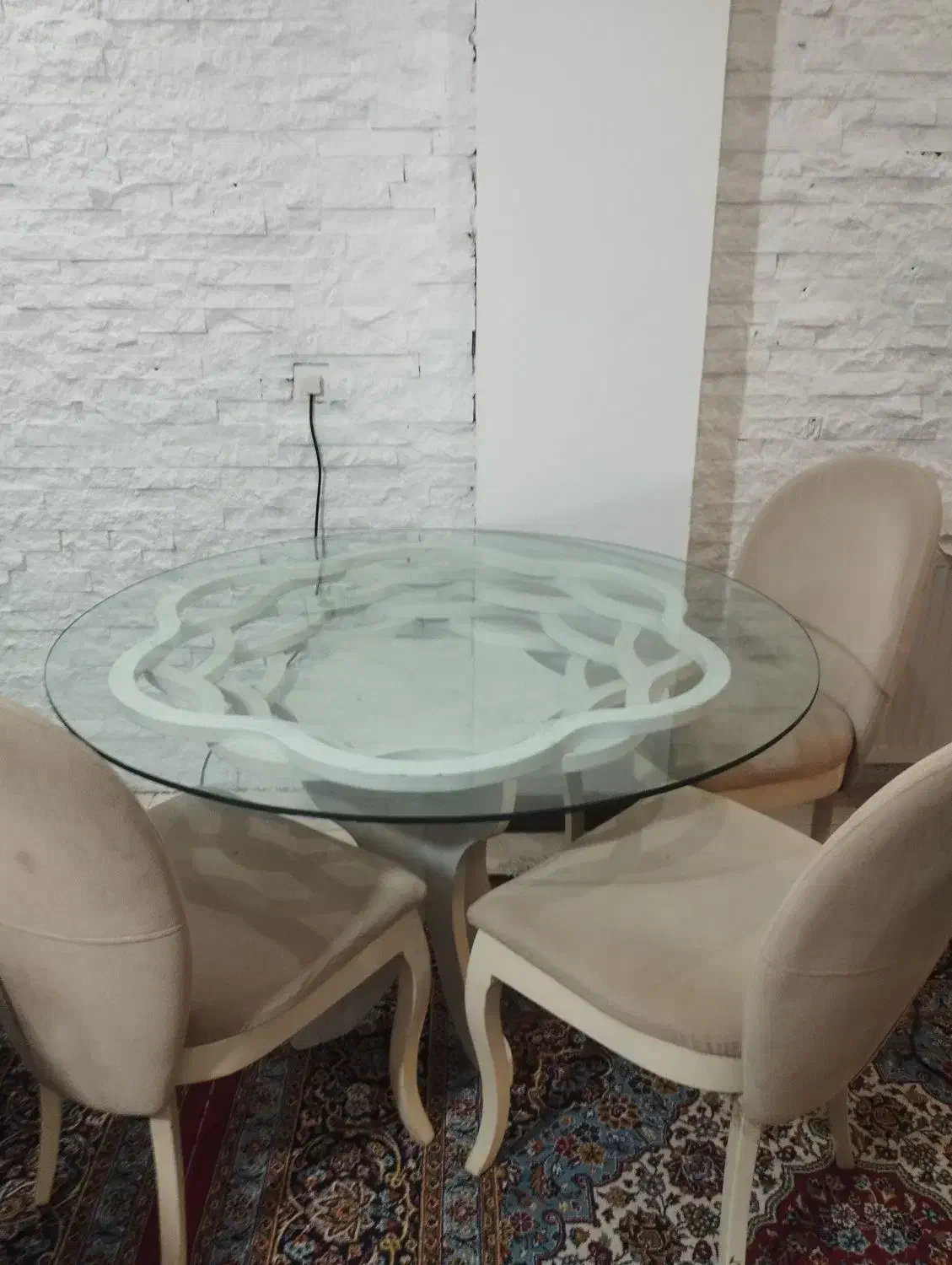 میزناهارخوری شیشه ای|میز و صندلی غذاخوری|محمودآباد, |دیوار