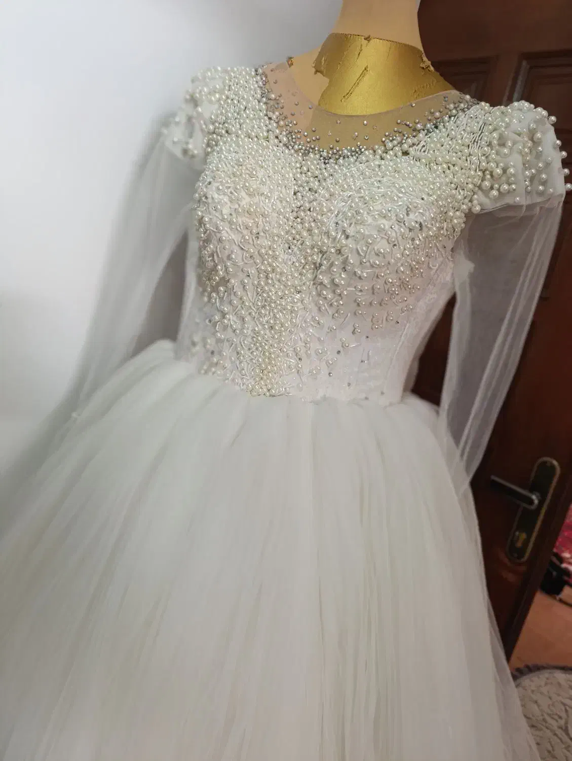 لباس عروس نو اروپایی فقط یک بار پوشیده شده|لباس|محمدیه-قزوین, |دیوار