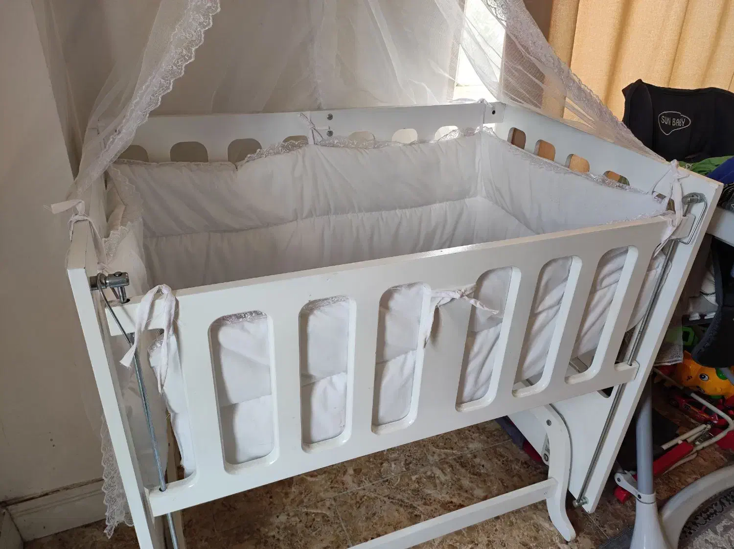 تخت کودک بغل مادر|تخت و سرویس خواب|کتالم و سادات شهر, |دیوار