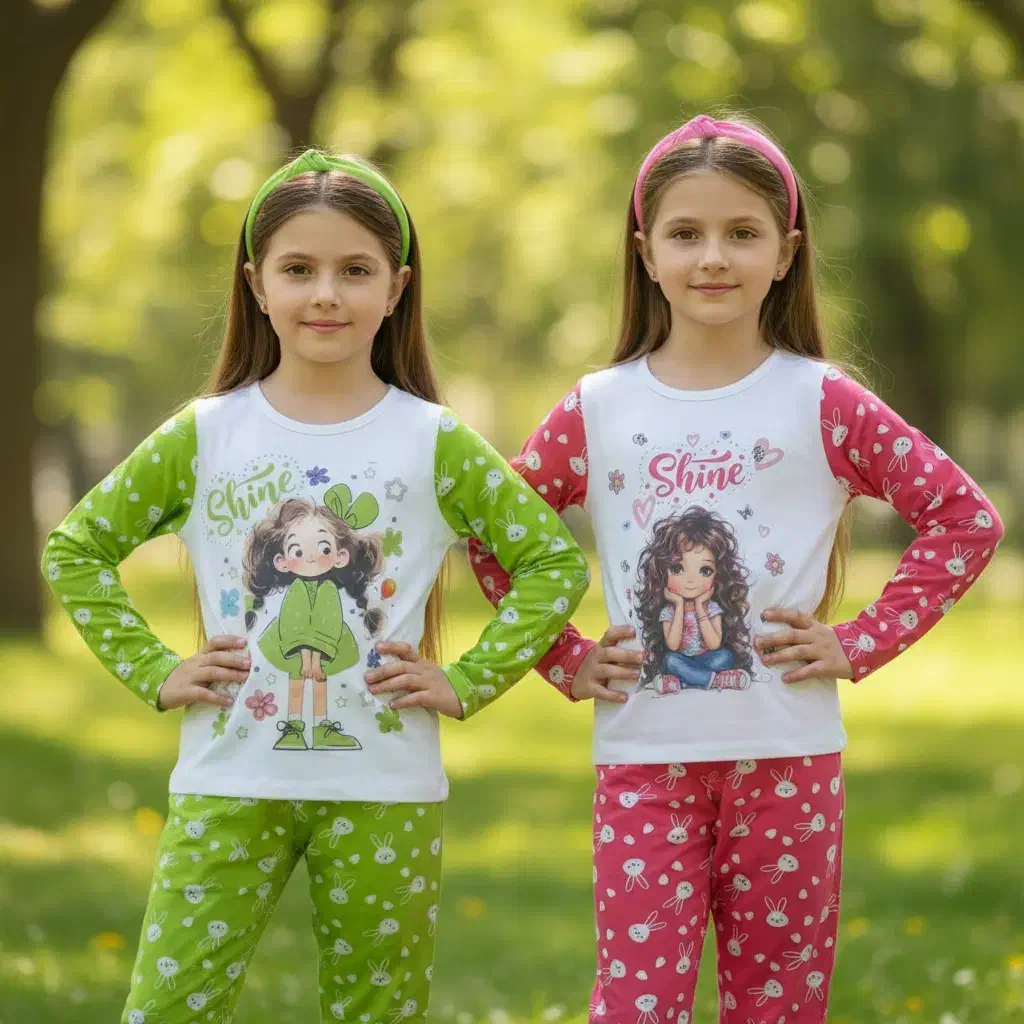 ست بلوز شلوار دخترانه دختر موفرفری|کفش و لباس بچه|قائن, |دیوار