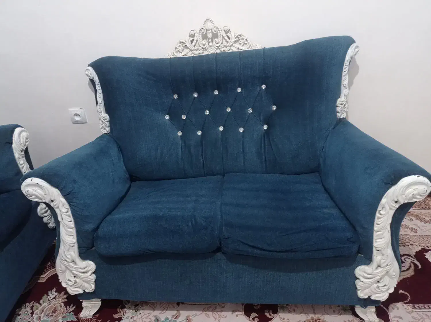 مبل رنگ آبی|مبلمان خانگی و میز عسلی|بوئین زهرا, |دیوار