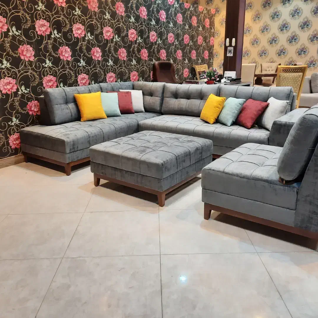 مبل،مبلمان راحتی ال کاژو ۷ نفره + پاف نقد،اقساط|مبلمان خانگی و میز عسلی|رباطکریم, وهن آباد|دیوار