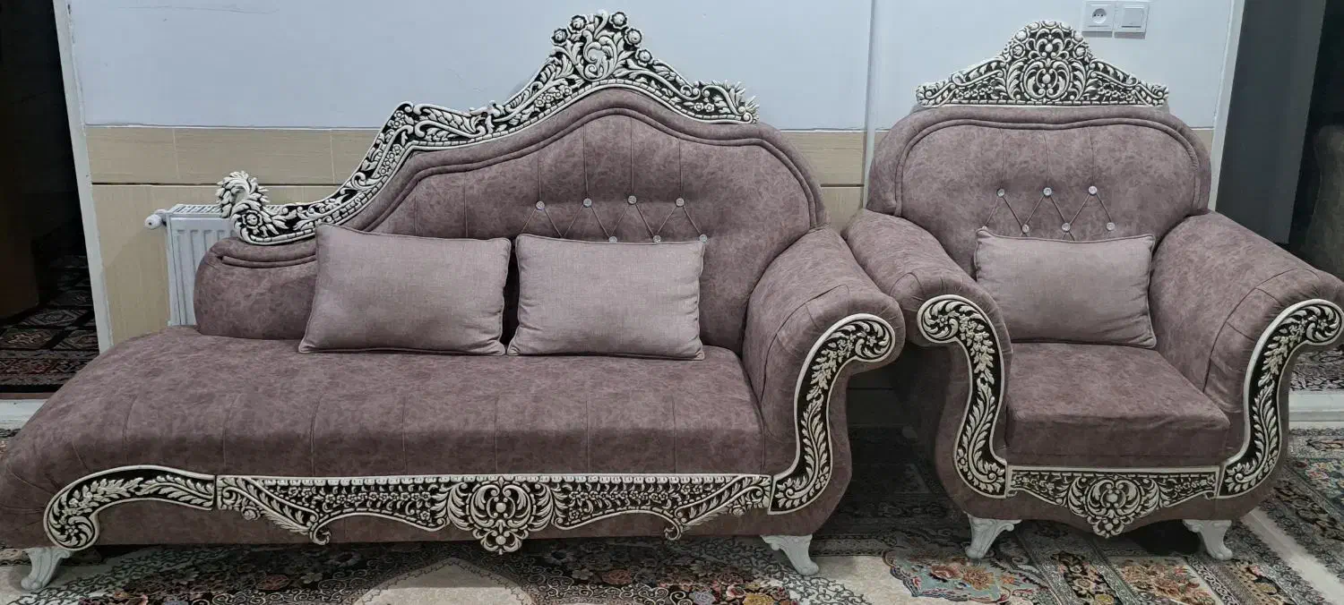 مبل ۸نفره|مبلمان خانگی و میز عسلی|بافق, |دیوار