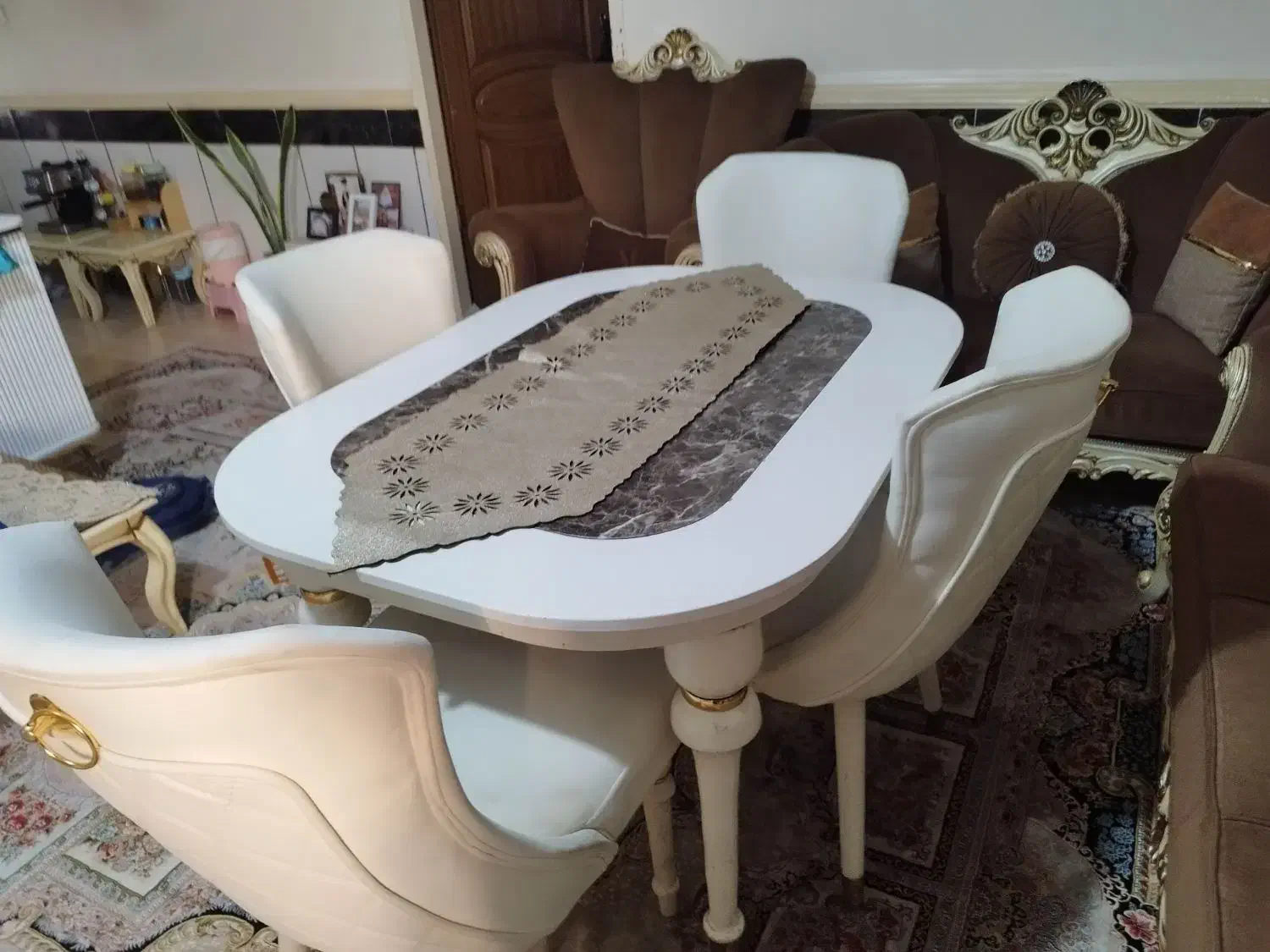 میز نهار خوری چهار نفره چستر|میز و صندلی غذاخوری|بندر امام خمینی, |دیوار