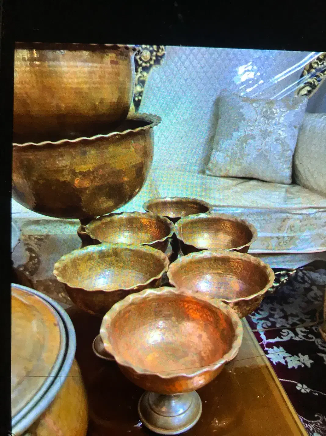 یه دست ظروف مسی نونو|ظروف سرو و پذیرایی|قم, آزادگان|دیوار