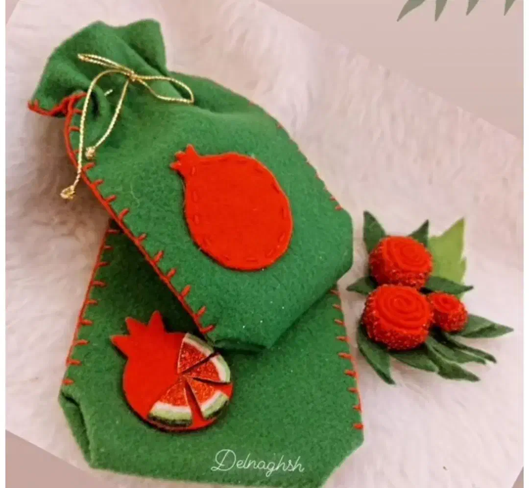 تزیینات نمدی یلدایی|صنایع دستی و سایر لوازم تزئینی|خرمآباد, |دیوار