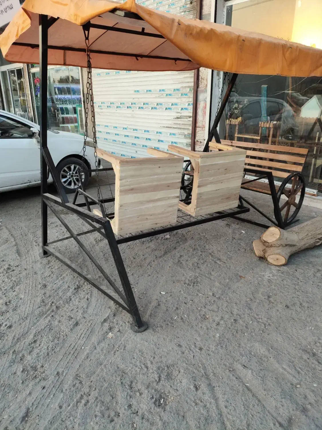 کرسی چوبی وهیتر|بخاری، هیتر، شومینه|مشهد, امیریه|دیوار