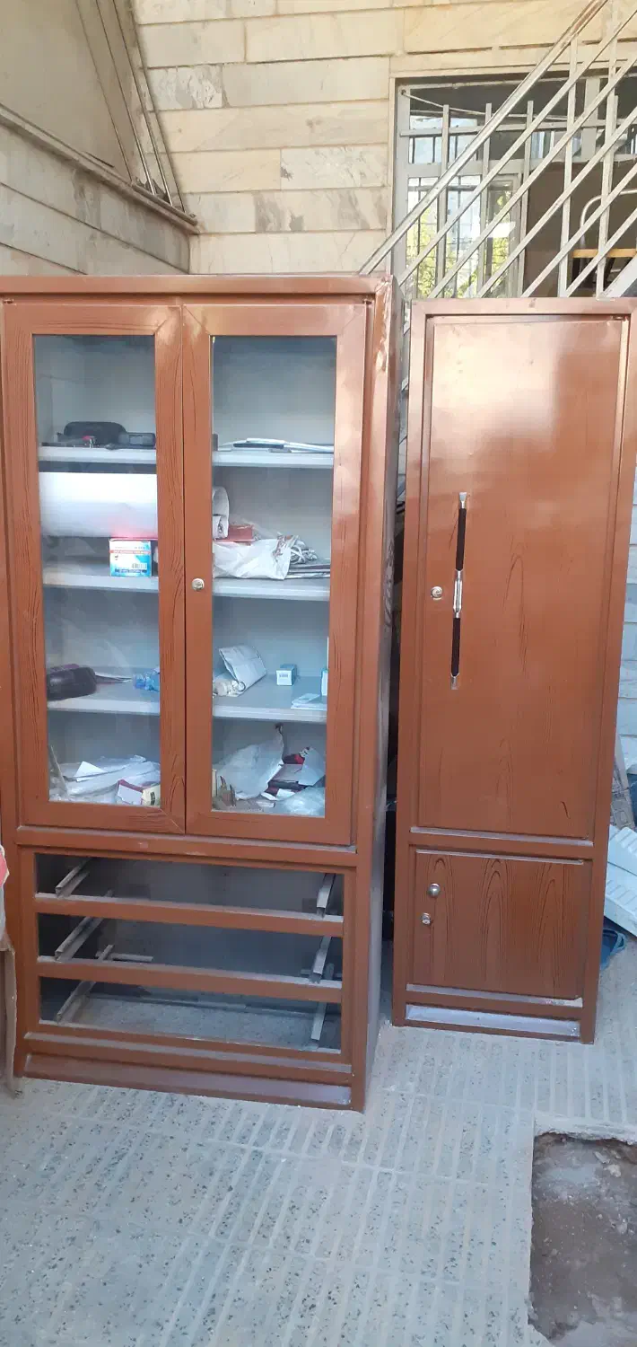 کمد آهنی به همراه کتابخانه|جاکفشی، کمد، دراور|شیراز, ریاستی|دیوار