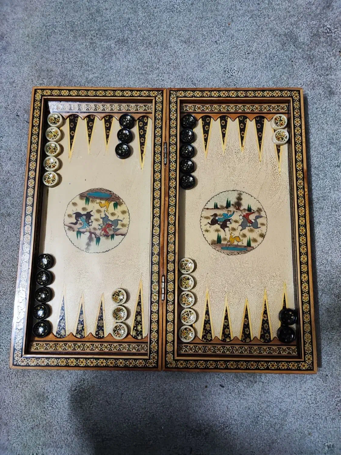 تخته نرد خاتم (دست ساز)|کلکسیون و سرگرمی|بابل, |دیوار