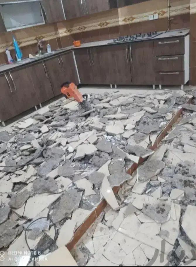 تخریب ساختمان داخلی و بیرونی کف و بدنه|خدمات پیشه و مهارت|پرند, فاز ۵|دیوار