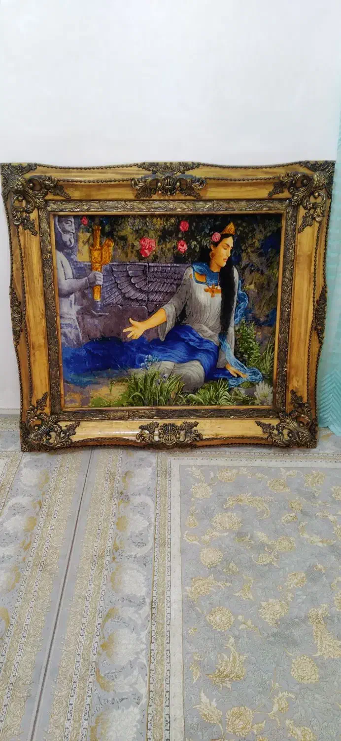 تابلو فرش ابریشم دست بافت|تابلو فرش|ساری, |دیوار