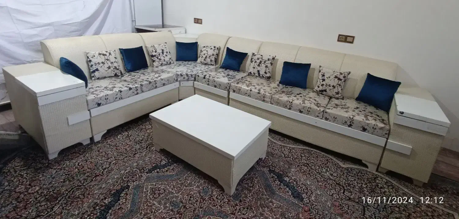 مبل۷نفره ال|مبلمان خانگی و میز عسلی|بم, |دیوار