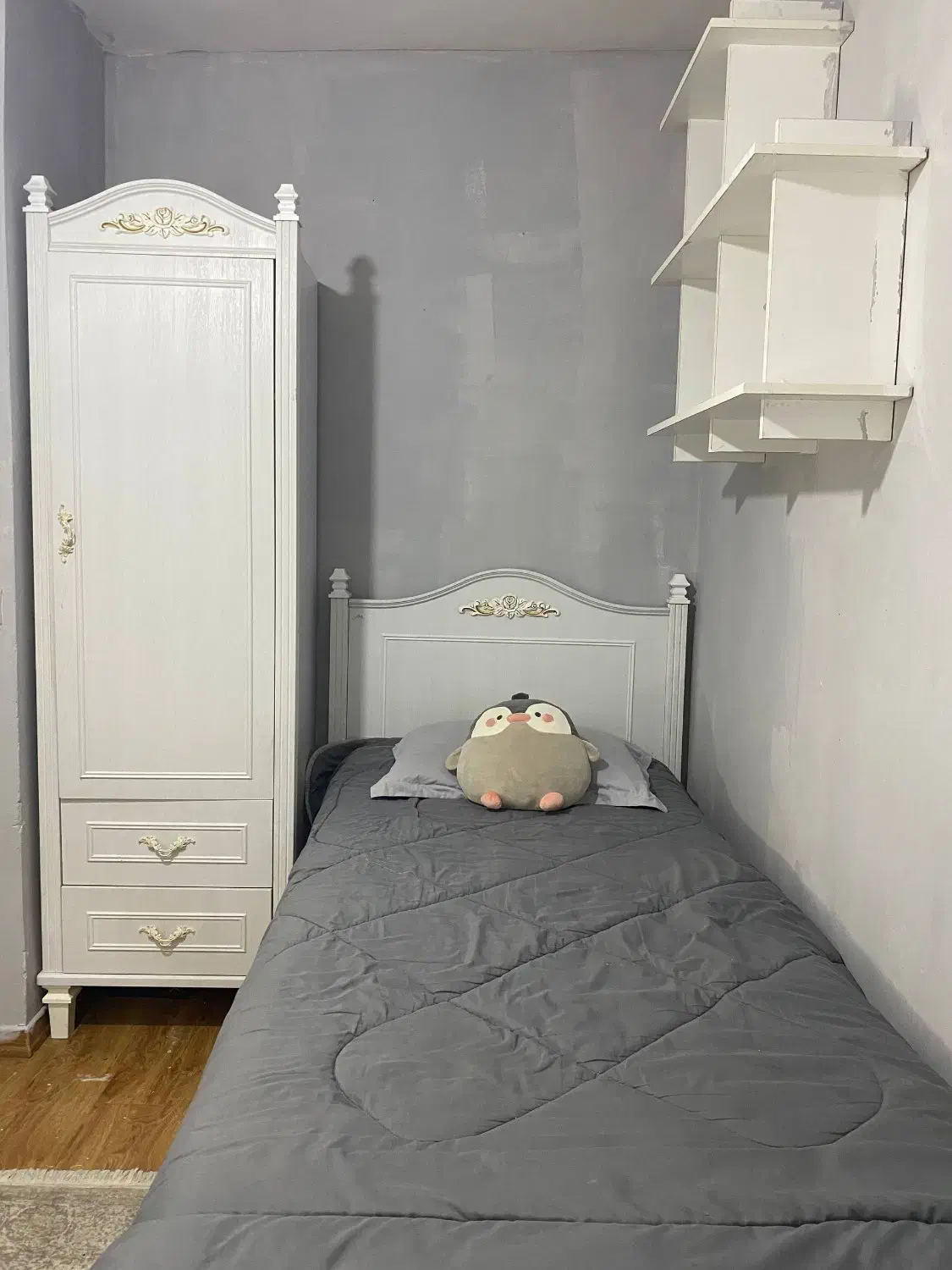 سرویس خواب نوجوان لیدی ساحل چوب در حد نو|تخت و سرویس خواب|تهران, مینی‌سیتی (شهرک نفت)|دیوار