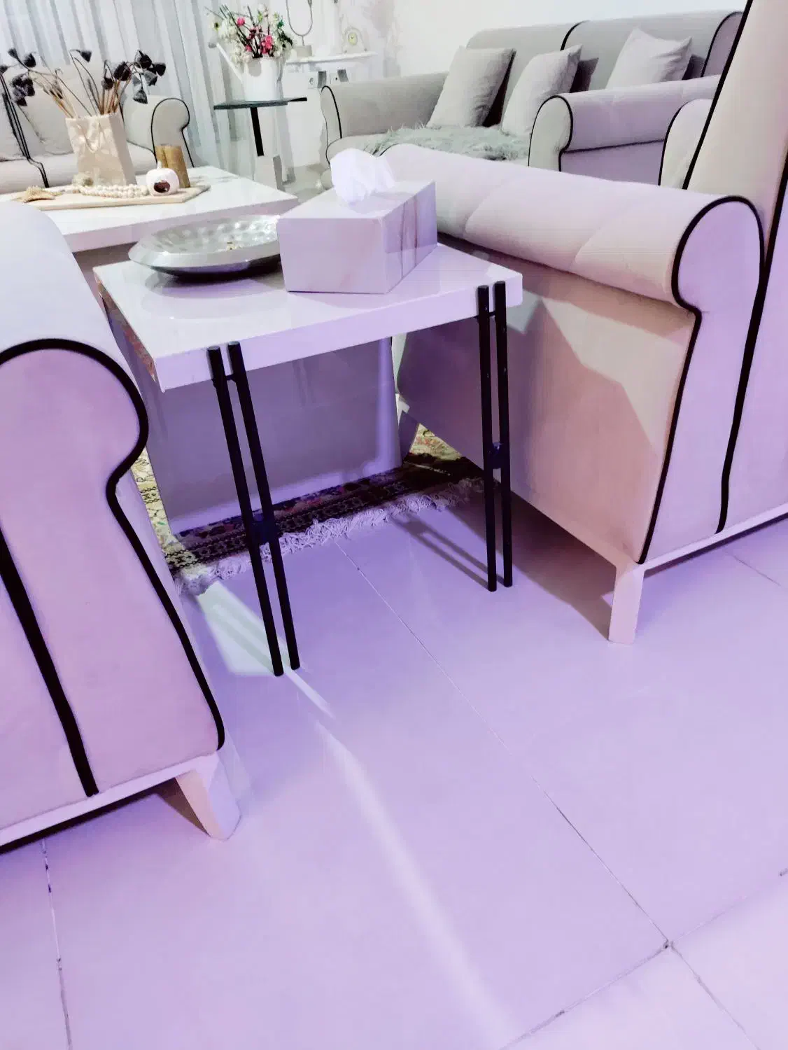 میز عسلی ترکیب سرامیک و آهن مدل پینترستی|مبلمان خانگی و میز عسلی|بهبهان, |دیوار