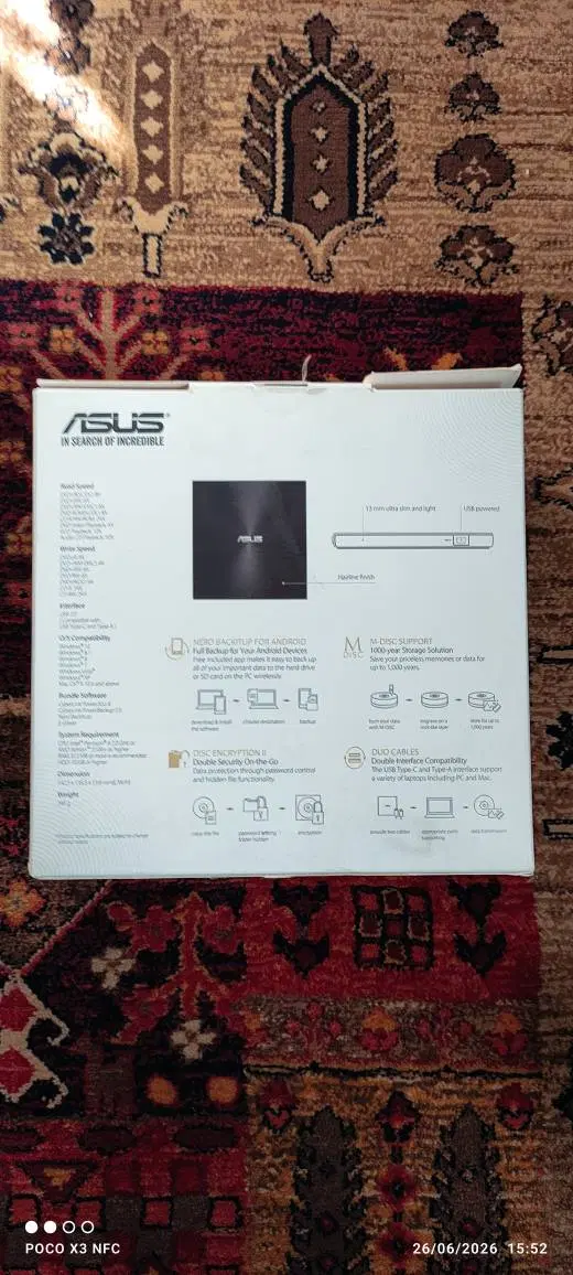 DVD external asus|قطعات و لوازم جانبی رایانه|تهران, ایرانشهر|دیوار