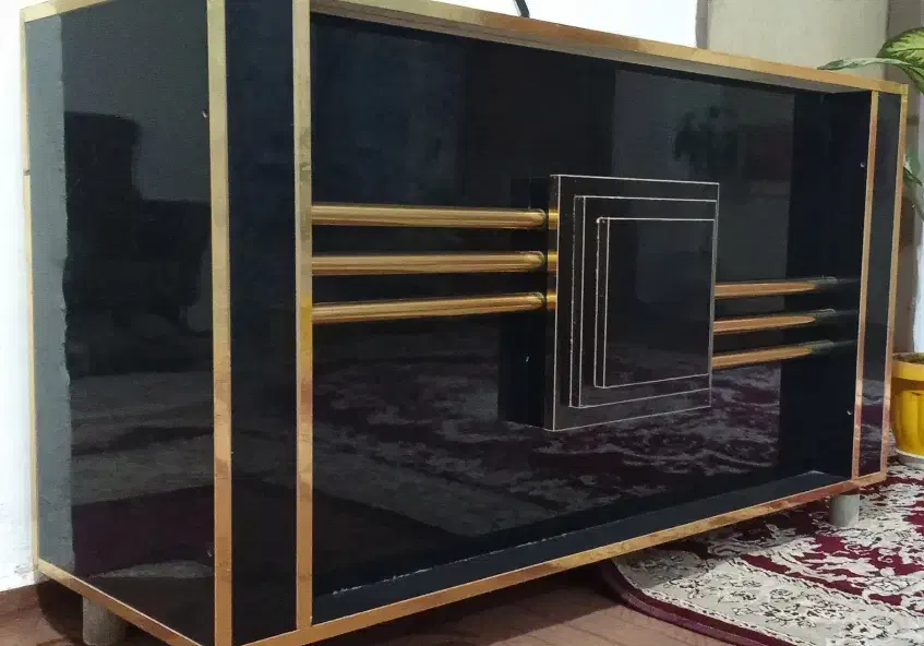 میز مدیریت MDF مشکیطلایی نو|مبلمان اداری|نیشابور, شریعتی|دیوار