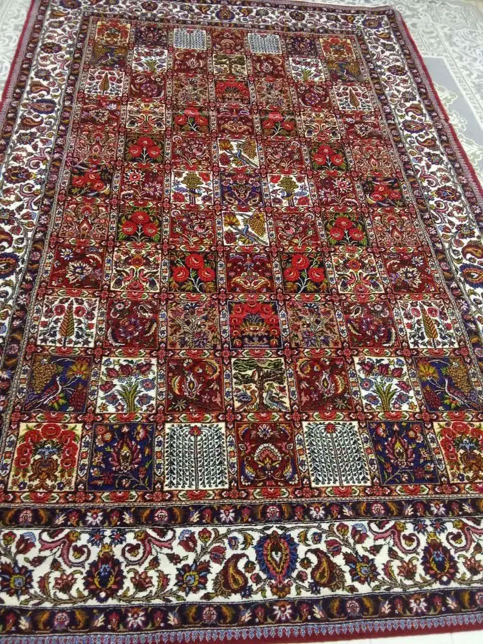 قالی دستباف طرح چالشتر|فرش|خمینی‌شهر, |دیوار