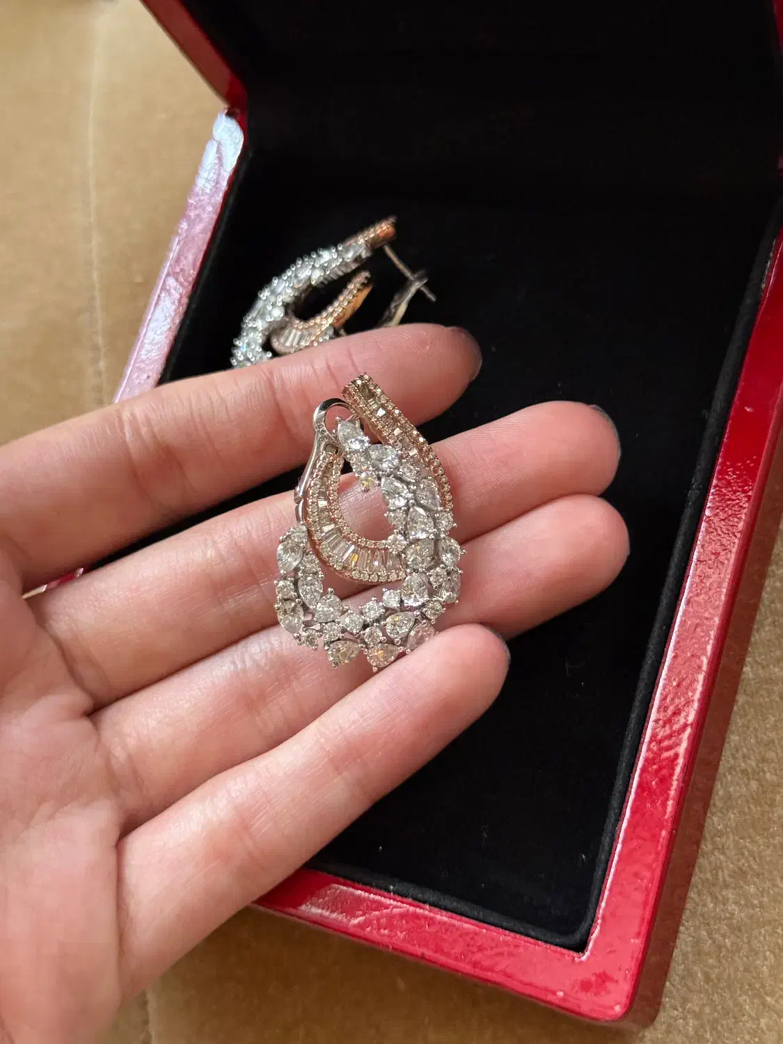 گوشواره جواهری نقره ۹۲۵|جواهرات|تبریز, |دیوار