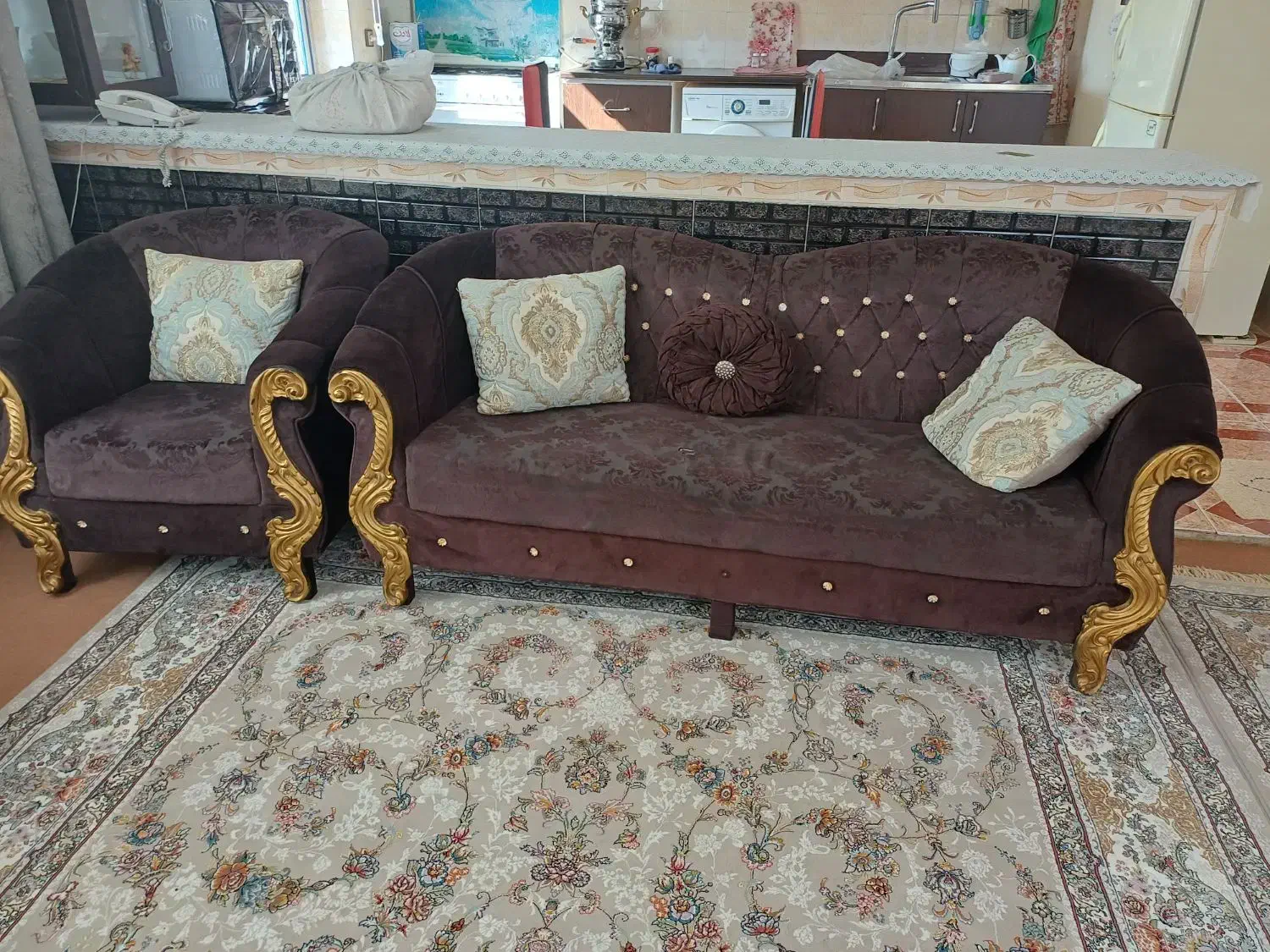 مبل هفت نفره|مبلمان خانگی و میز عسلی|چهاردولی, |دیوار