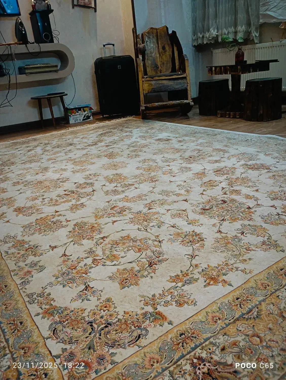 فرش ۹متری تمام ابریشم قیطران|فرش|اصفهان, سپاهانشهر|دیوار