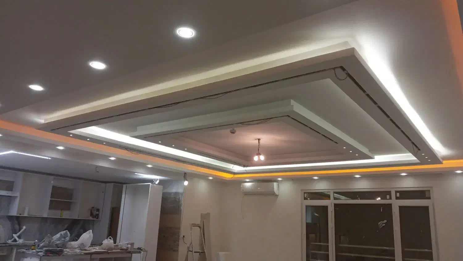 اجرای کناف رنگ برق مستقیم با استاد کار|خدمات پیشه و مهارت|پرند, فاز ۰|دیوار