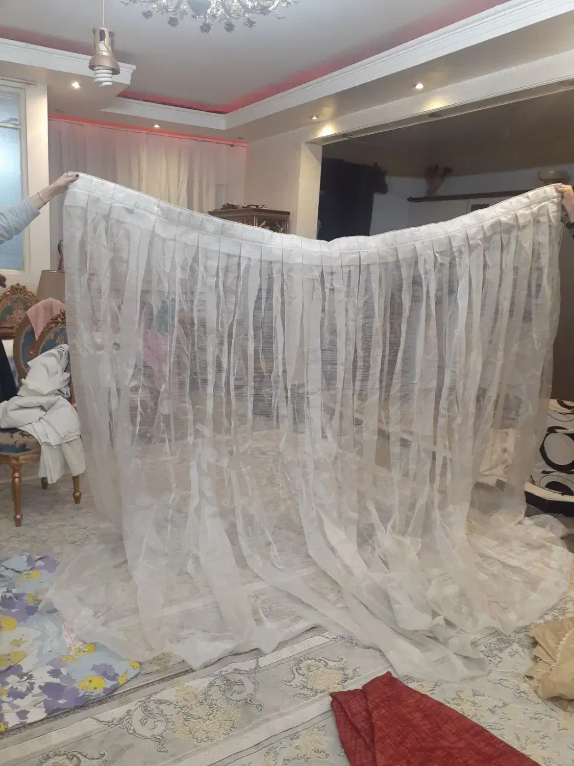 رومیزی ۹نفره قلمکاری اصفهان صادراتی|پرده، رانر، رومیزی|قم, زنبیل آباد|دیوار