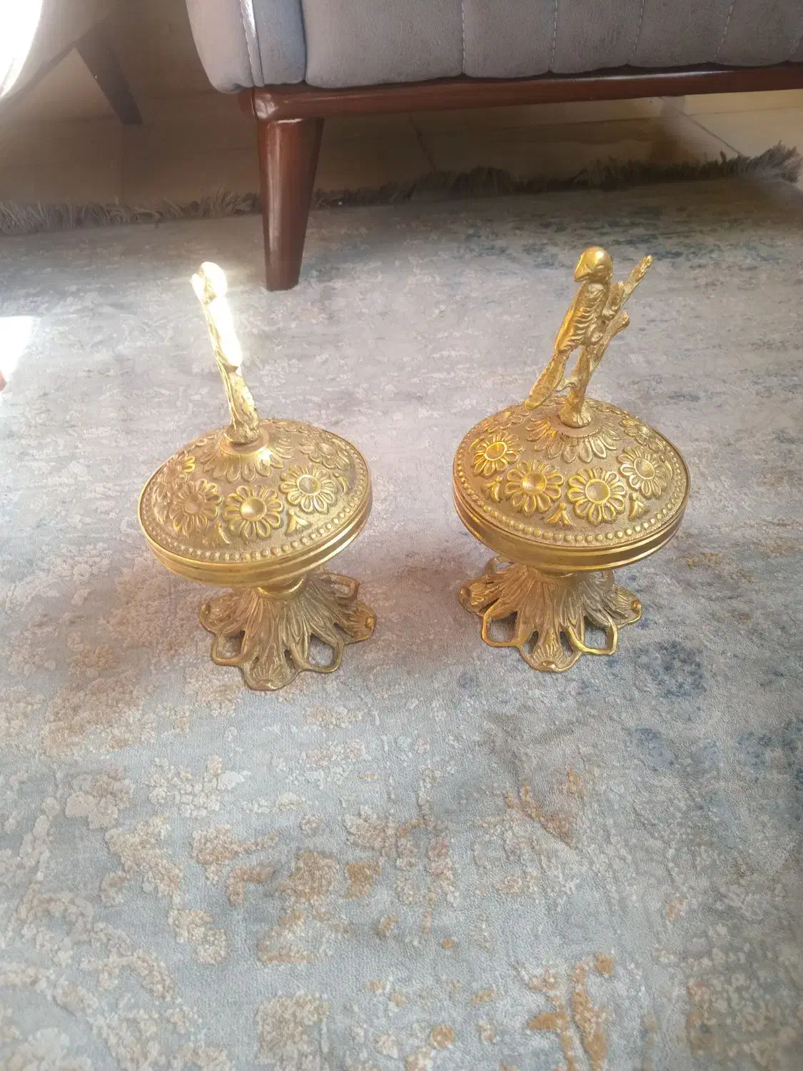 میوه خوری با قندان برنز|ظروف سرو و پذیرایی|قم, شهرک امام حسن|دیوار