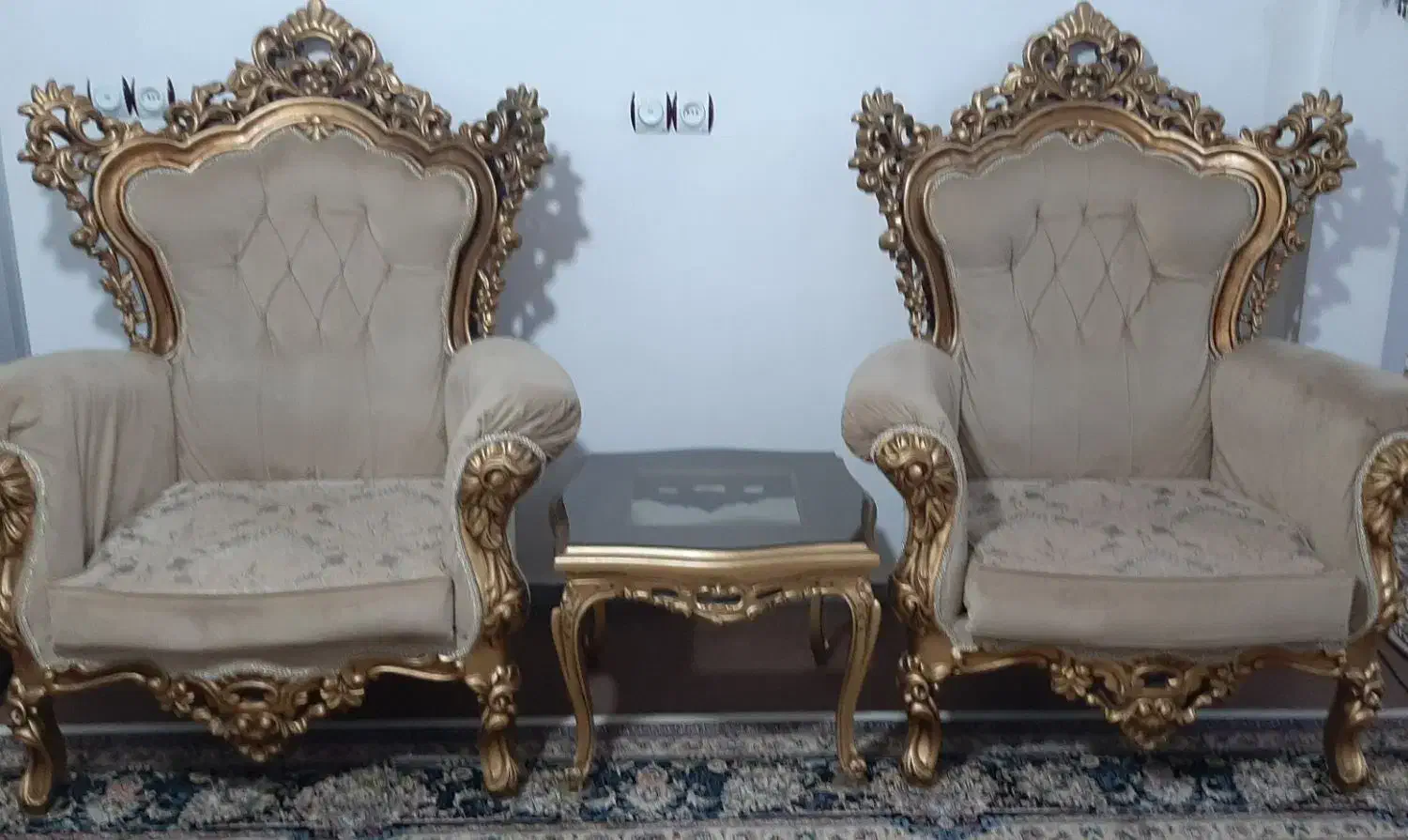 مبل سلطنتی هفت نفره|مبلمان خانگی و میز عسلی|شازند, |دیوار