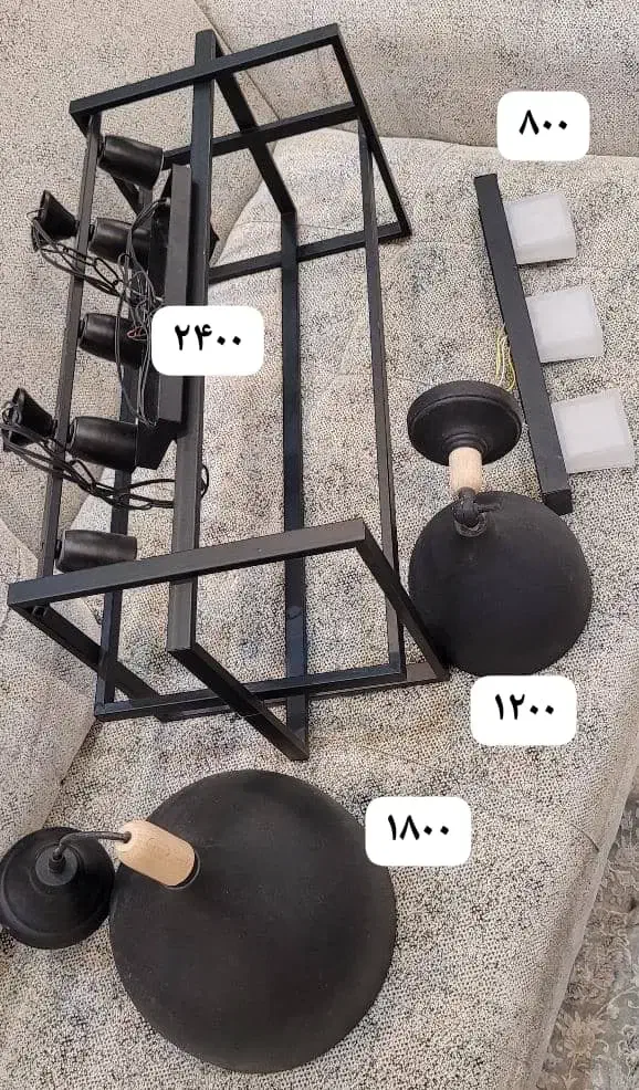 فروش لوستر مدرن چوب و فلز|لوستر و چراغ آویز|کرج, باغستان|دیوار