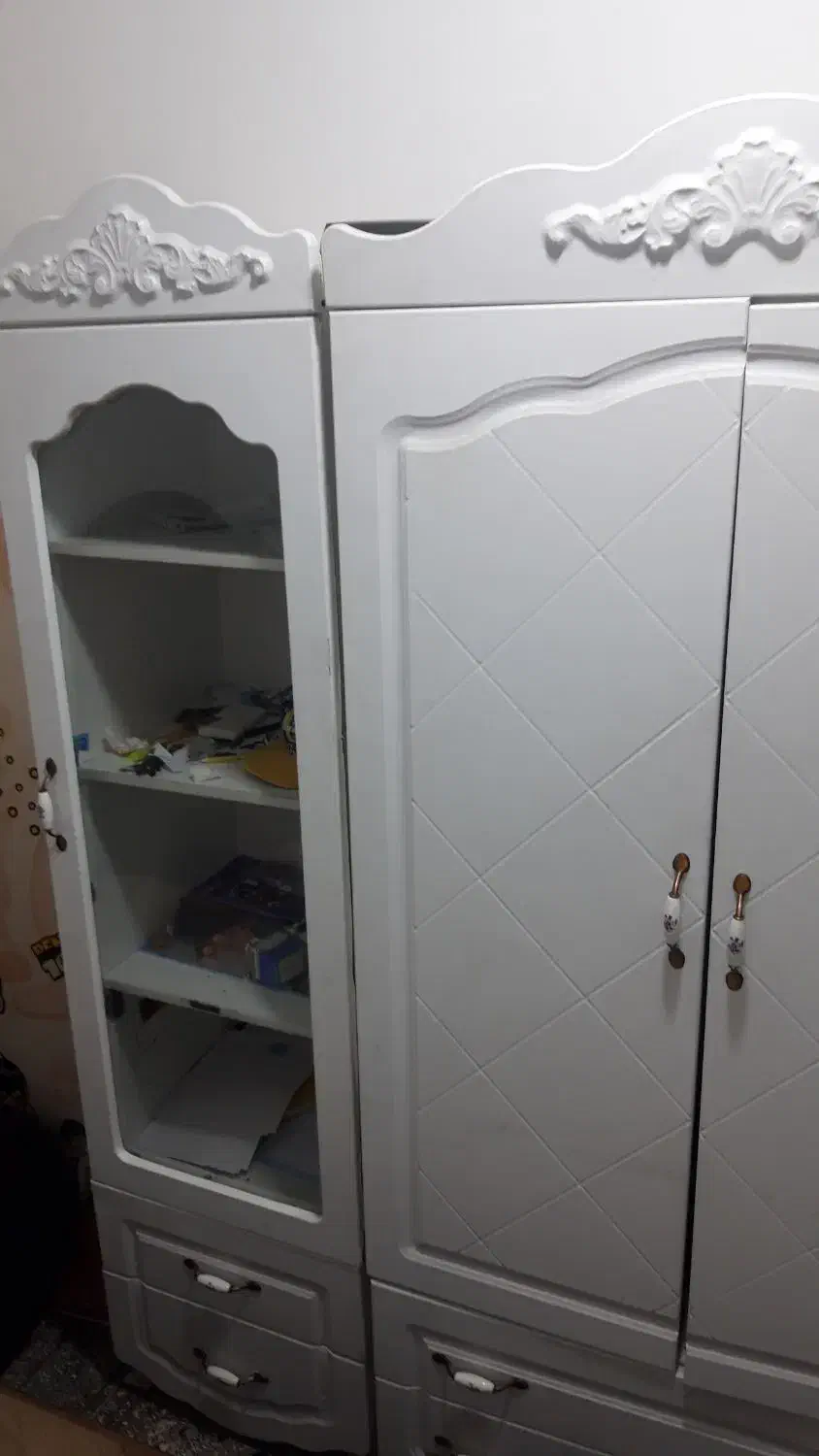 کمد و تخت نوجوان|تخت و سرویس خواب|قرچک, میرزائی شمالی|دیوار