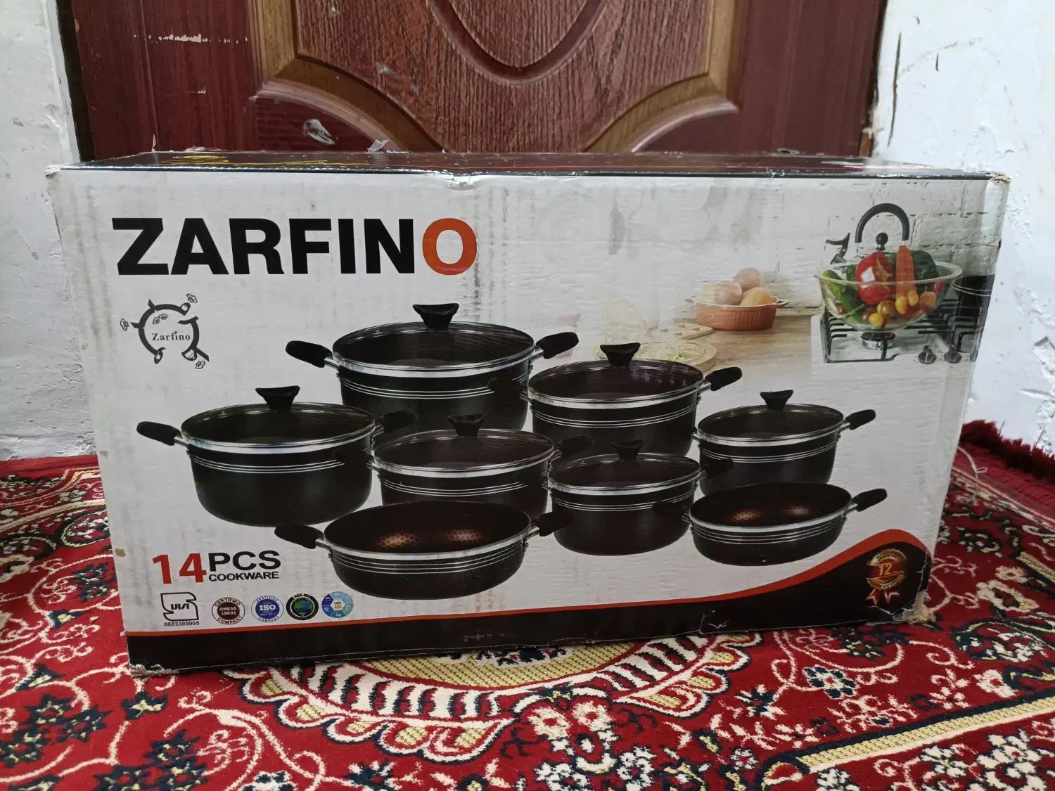 سرویس قابلمه 14 پارچه zarfino|ظروف پخت‌وپز|میاندوآب, |دیوار