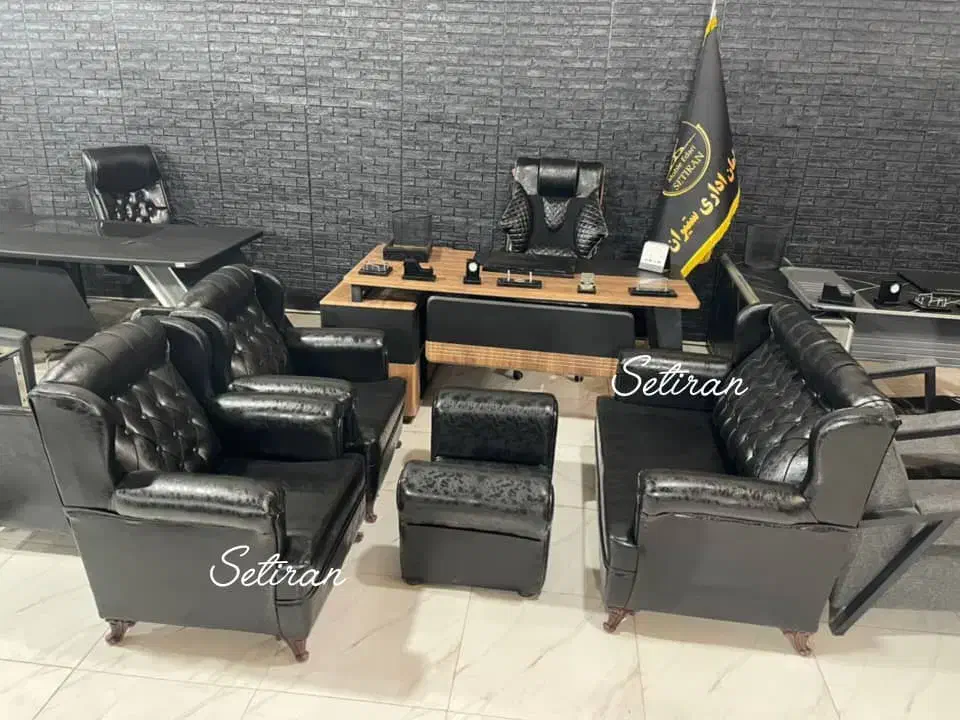 مبلمان اداری مشکی رگه|دفتر کار|کرج, کارخانه قند|دیوار