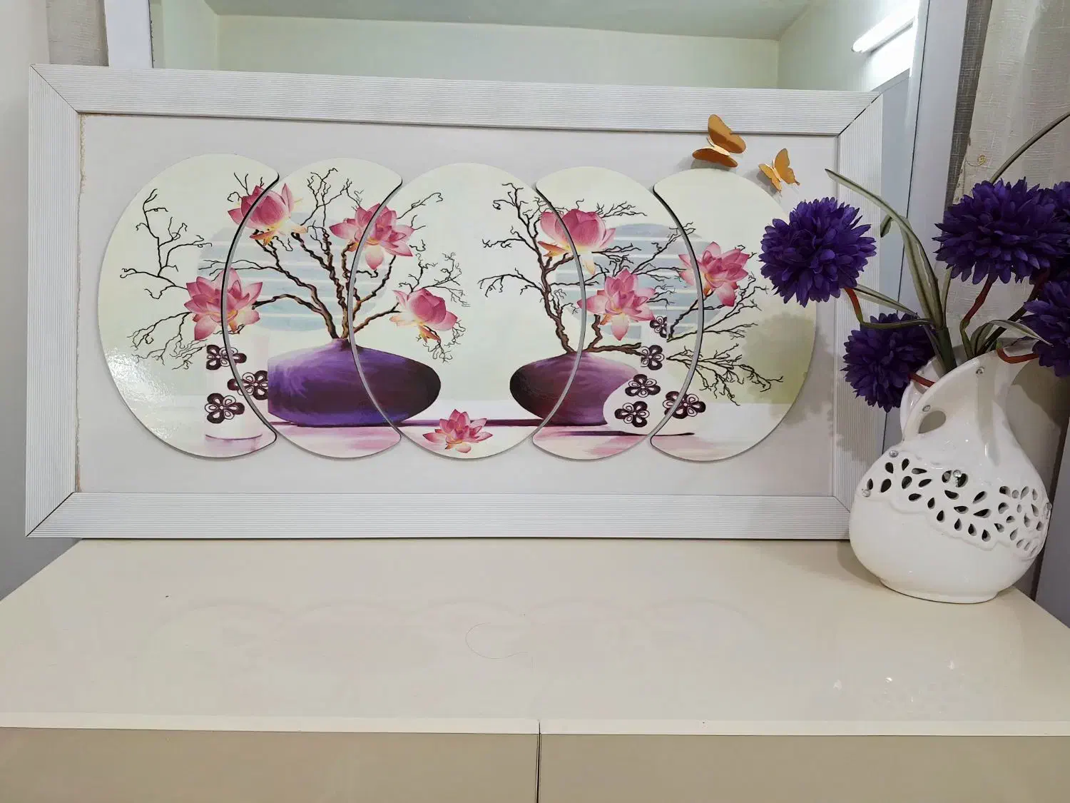 تابلو ب همراه گل و.گلدان|تابلو، نقاشی، عکس|تهران, جمهوری|دیوار