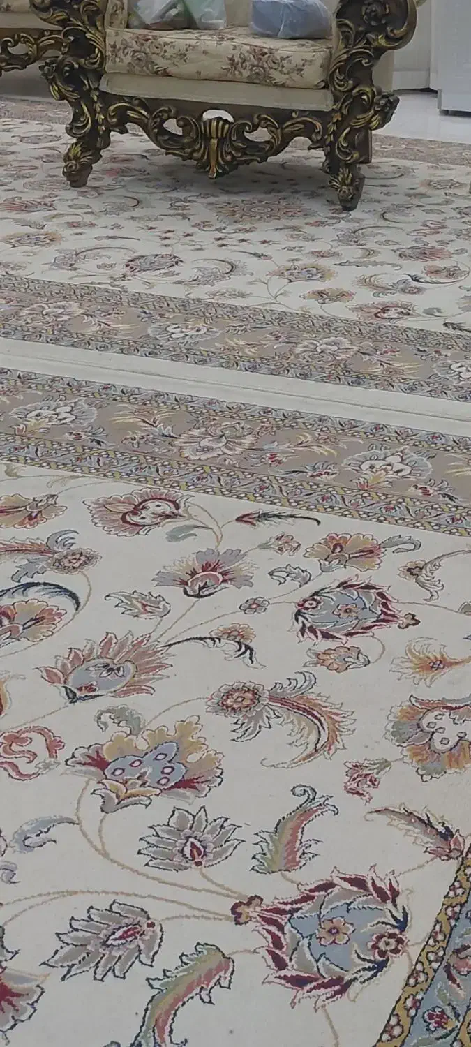 یه جفت فرش کرم نه متری|فرش|ماهدشت, |دیوار