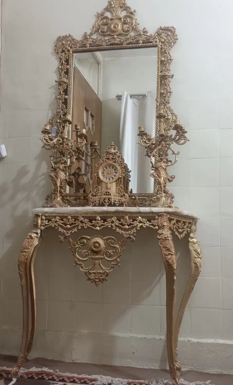 آینه و شمعدان فلزی|آینه|شهرکرد, |دیوار