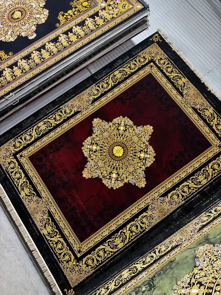 فرش تاج ۱۲۰۰شانه مشکی مبلمان ۷ نفره لوکس|فرش|شیراز, زیباشهر|دیوار