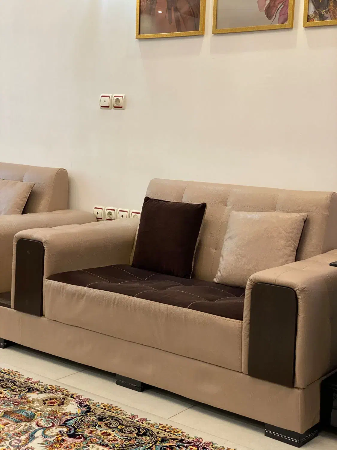 مبل ۸ نفره با طراحی ال|مبلمان خانگی و میز عسلی|آستانه اشرفیه, |دیوار