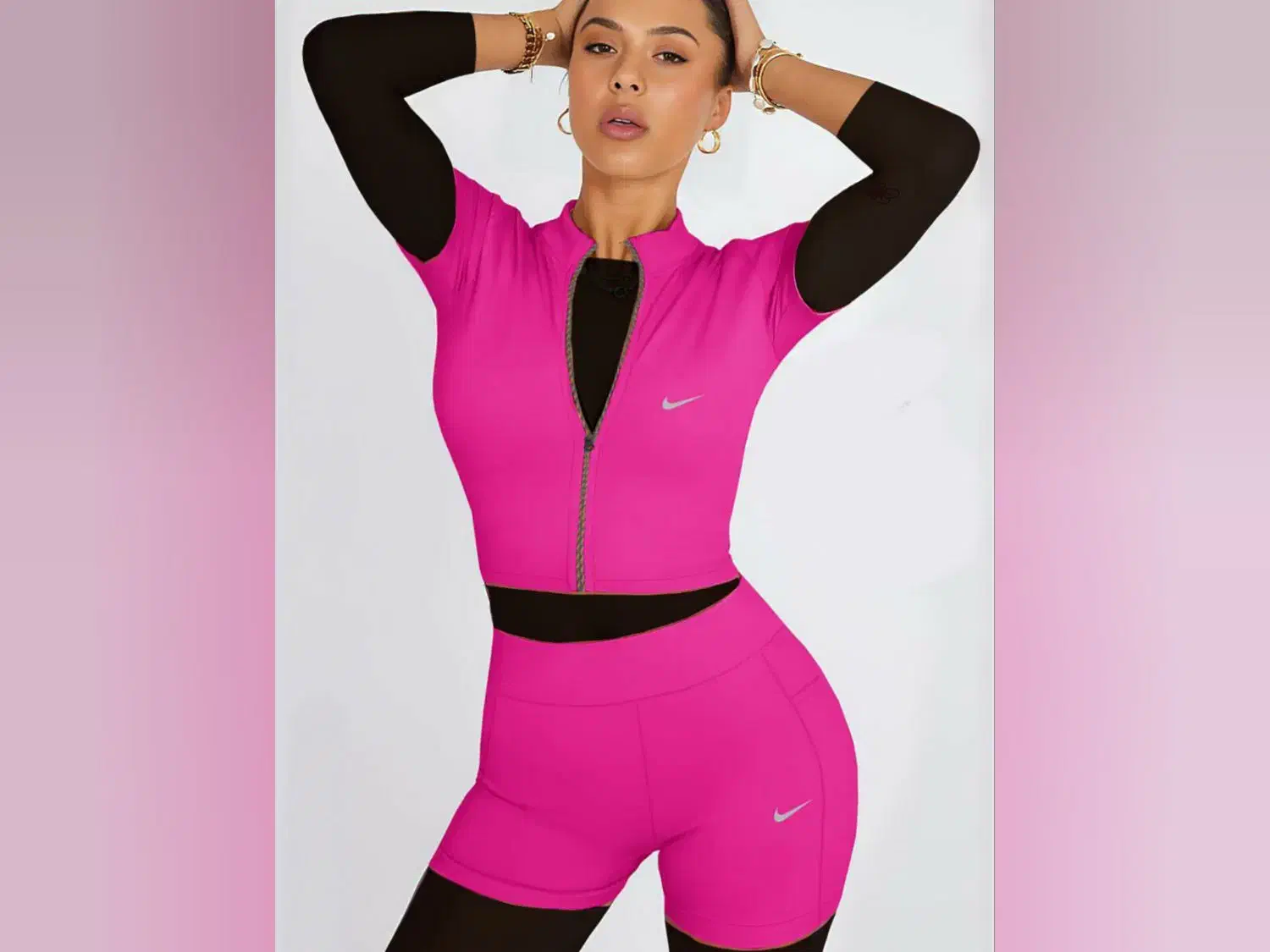 ست‌ نیمتنه جلو‌زیپ و شورتک، تخفیف بلک‌ فرایدی|لباس|بابل, |دیوار