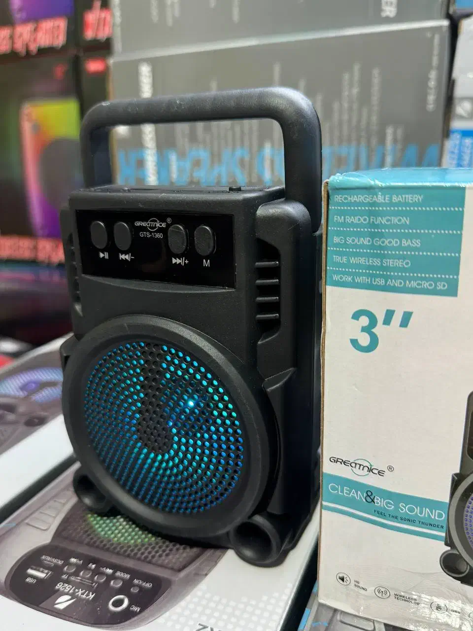 اسپیکر ۳ اینچ gts1360 به قیمت عمده|پخش‌کننده همراه|باسمنج, |دیوار