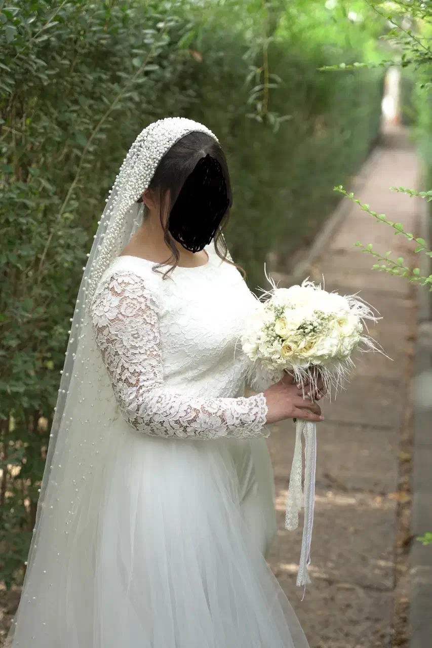 لباس عقد همراه با تور سر|لباس|چهاردانگه (تهران), |دیوار