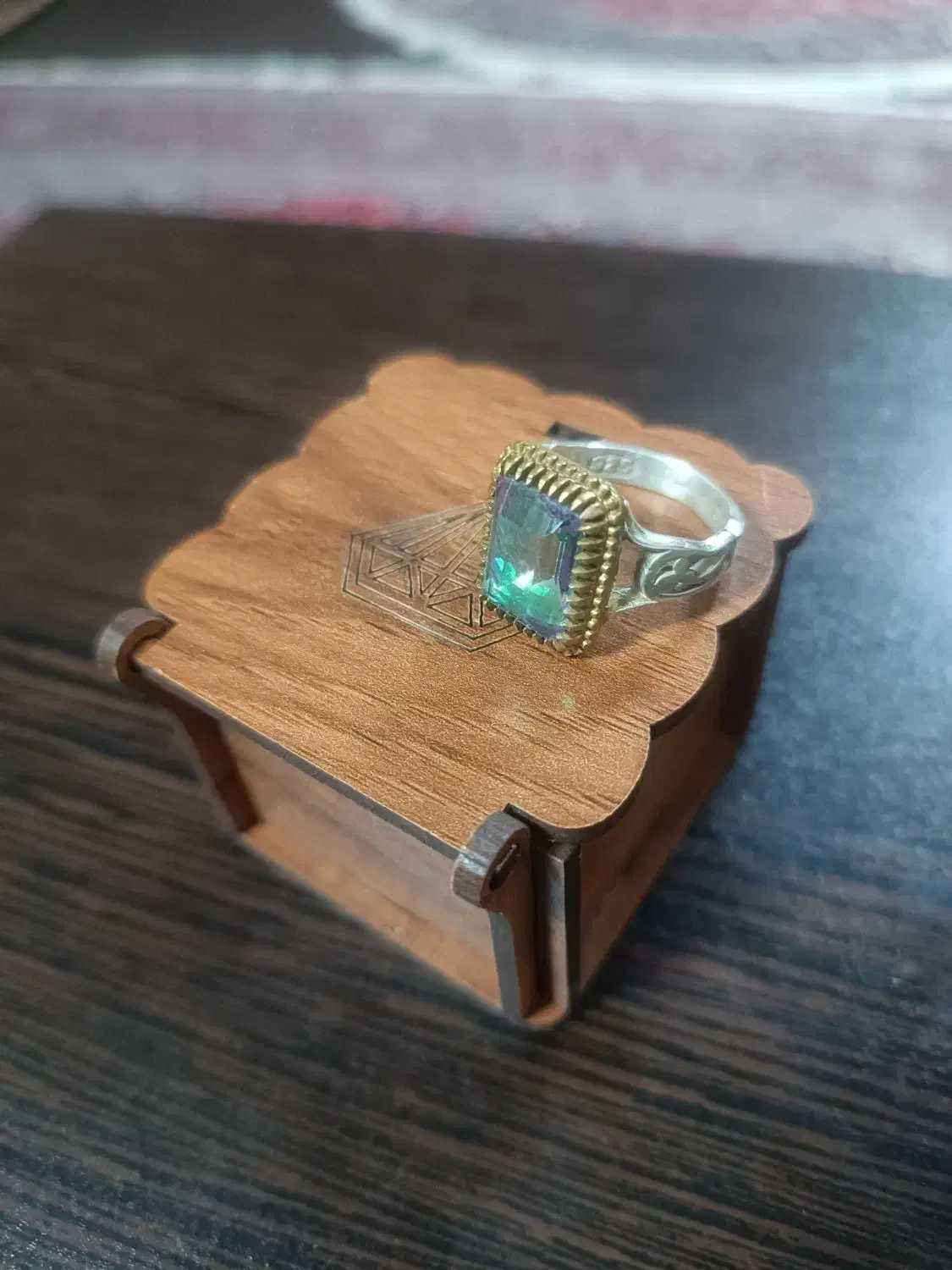 انگشتر توپاز نقره سایز 63|جواهرات|لاهیجان, کوی آزادگان|دیوار