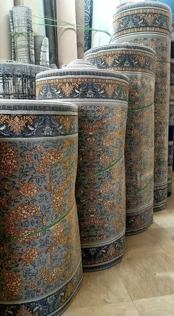 کناره فرش طوسی دودی طلاکوب افشان۷۰۰شانه|فرش|قم, نیروگاه|دیوار