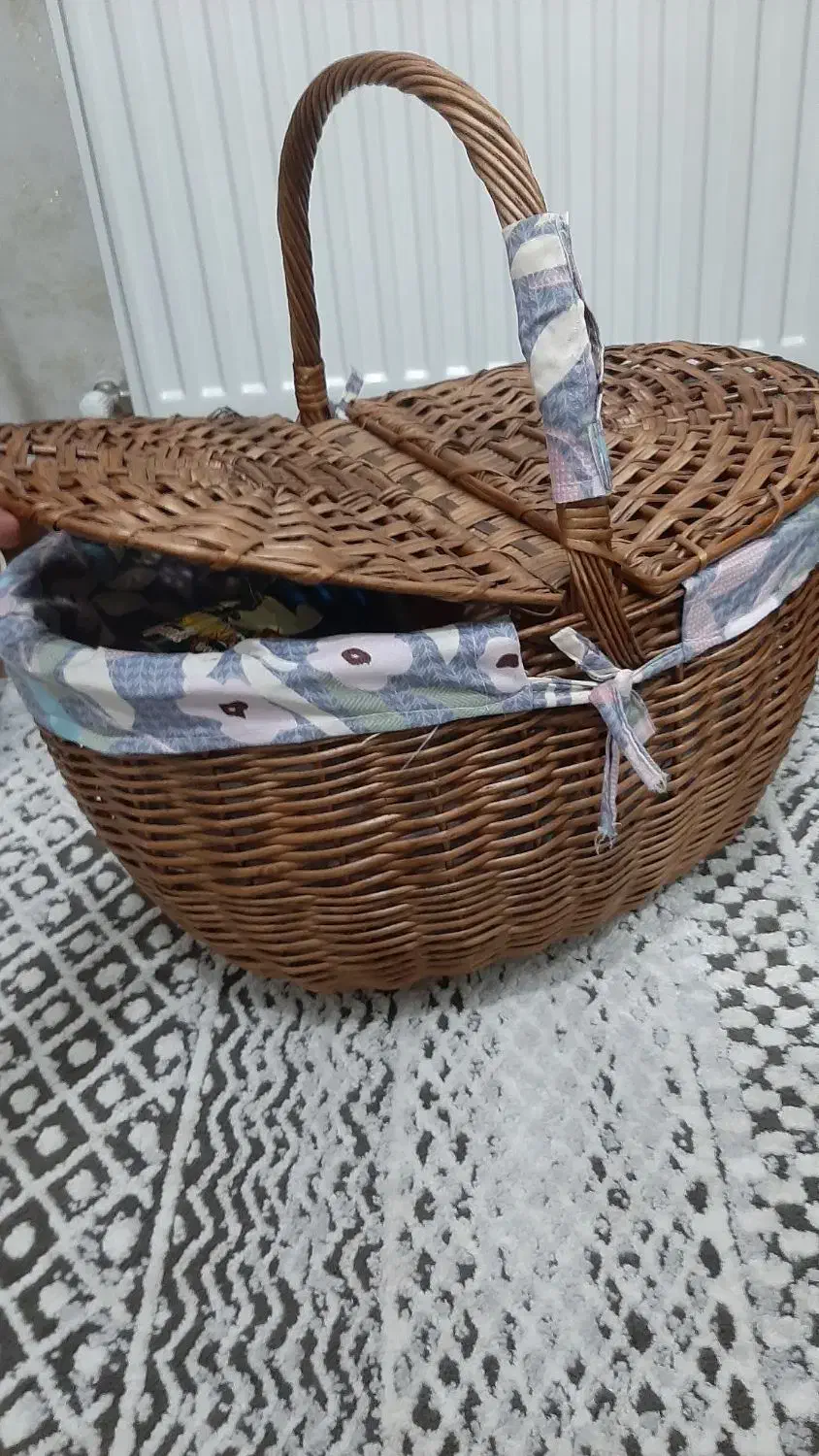 سبد پیک نیک تفریح حصیری|صنایع دستی و سایر لوازم تزئینی|فردیس, نگارستان|دیوار