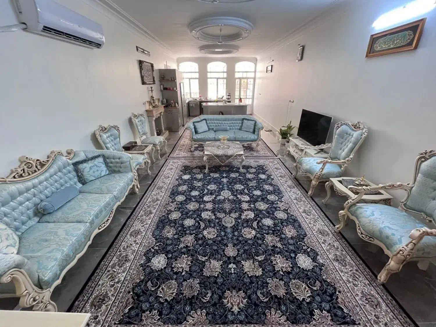 مبلمان استیل ۱۰ نفره سفارشی همراه کنسول|مبلمان خانگی و میز عسلی|قم, عمار یاسر|دیوار