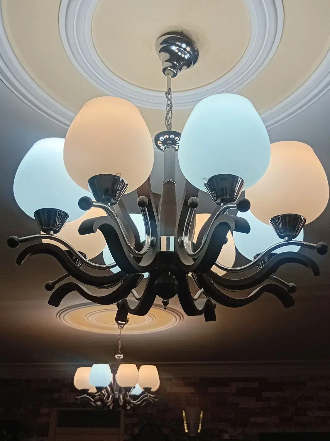 سه عدد لوستر چوبی و دیوار کوب|لوستر و چراغ آویز|تهران, هفت چنار|دیوار